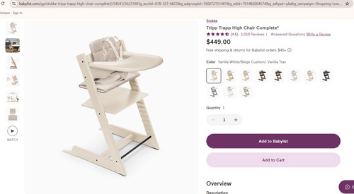 Stokke tripp trapp - tripp, high